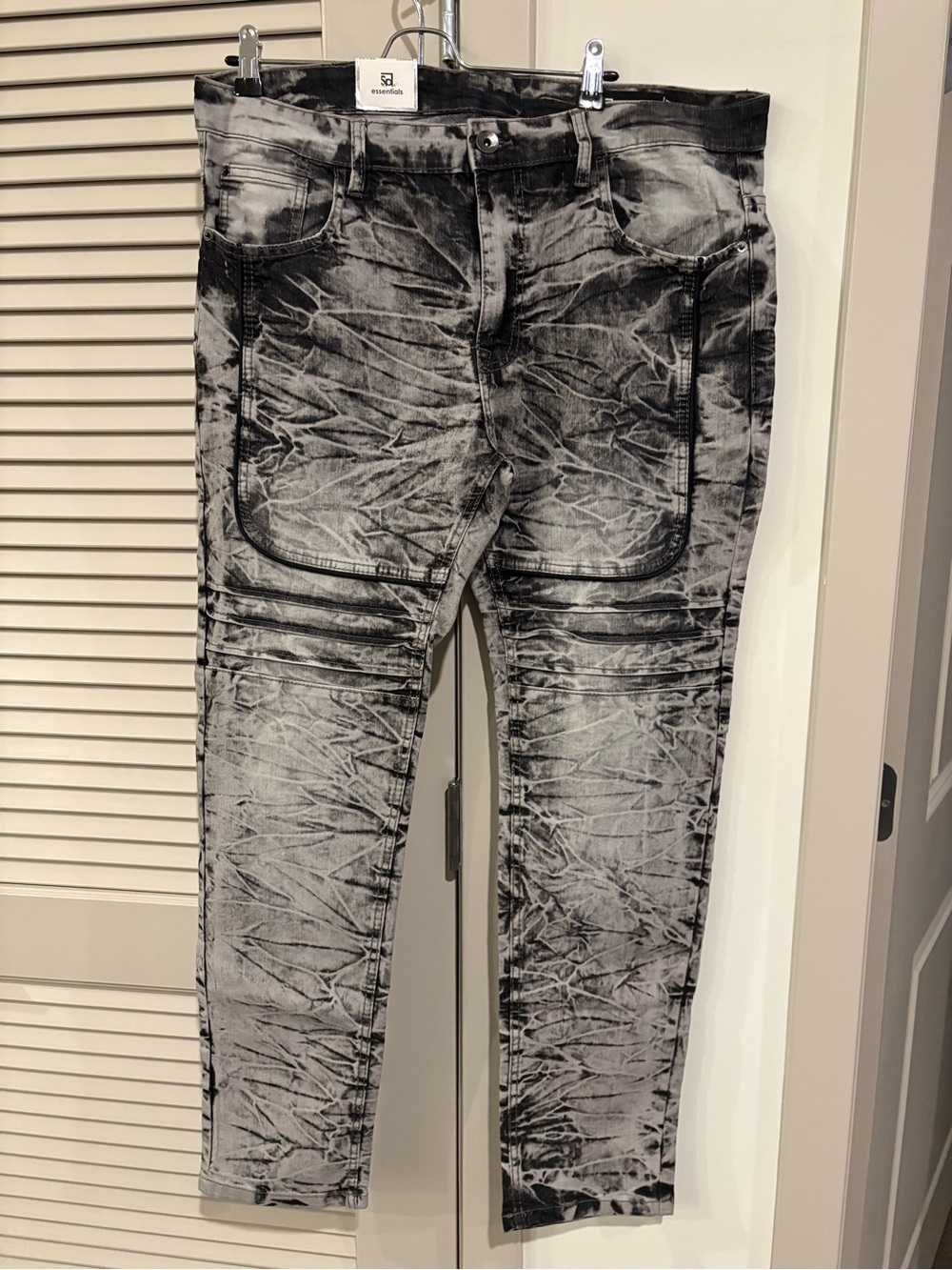SP Essential Men's Washed Black/Grey Skinny Jeans* NWT* 38W x 32L